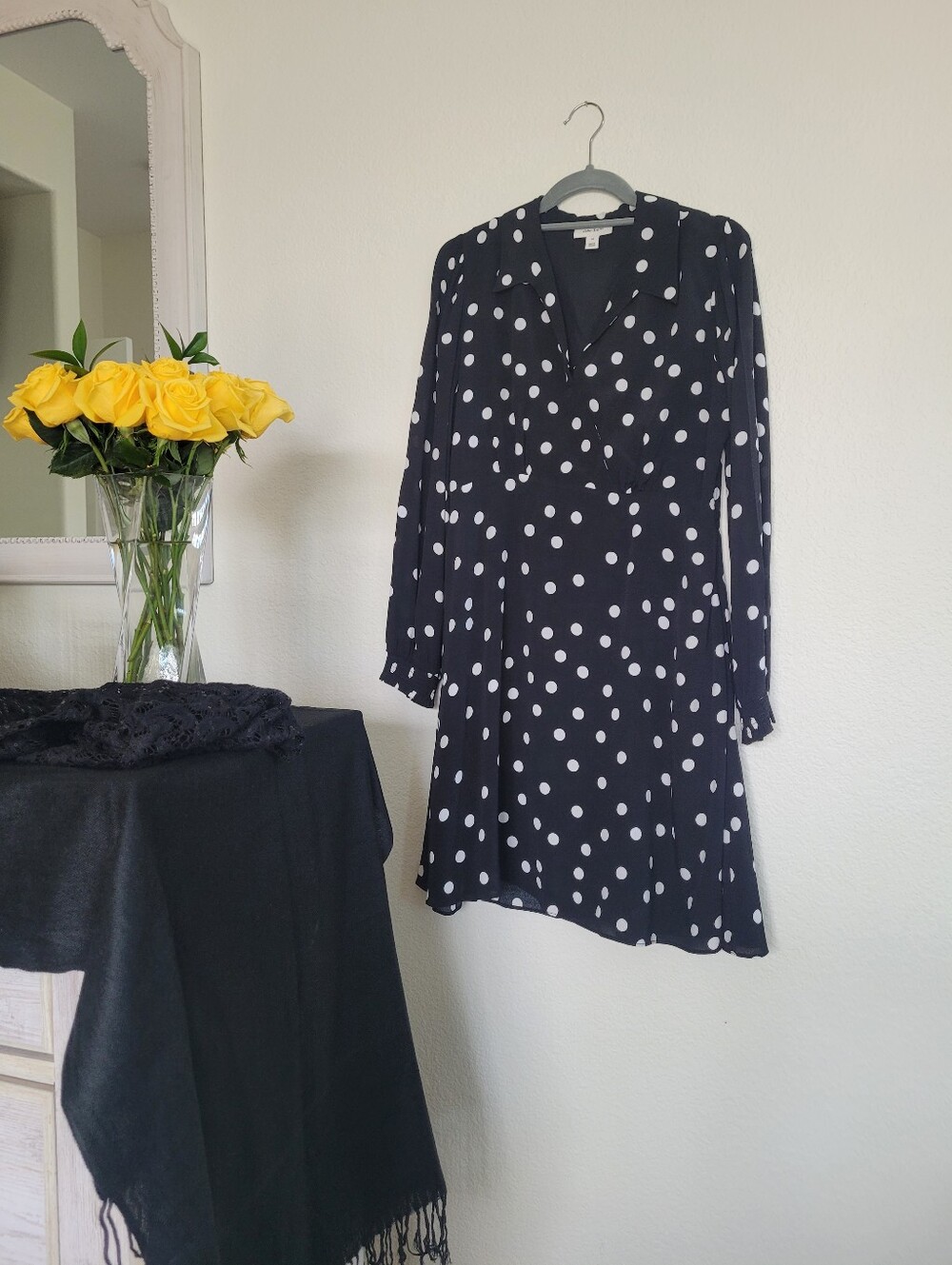 On 34th - Polka Dot Dress - Black & White